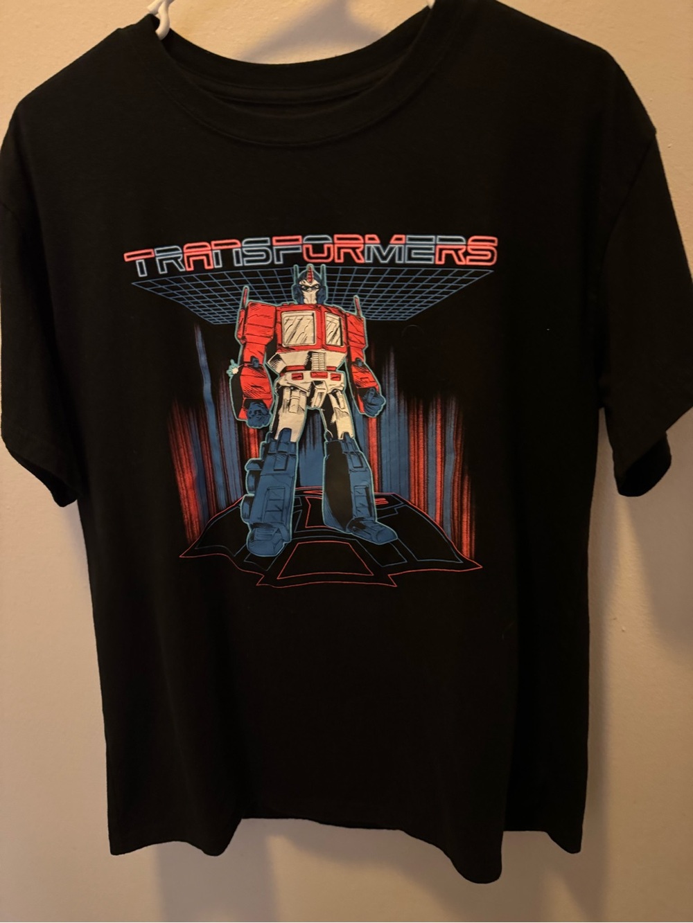 Transformers Graphic Tee - Black with Red & Blue Print